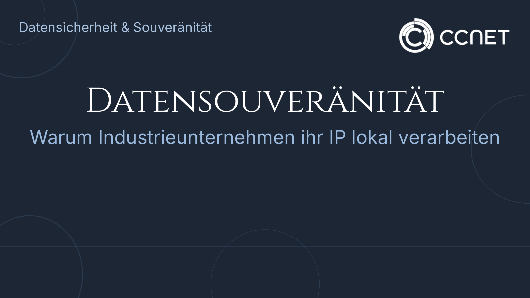 Datensouveränität – IP lokal verarbeiten