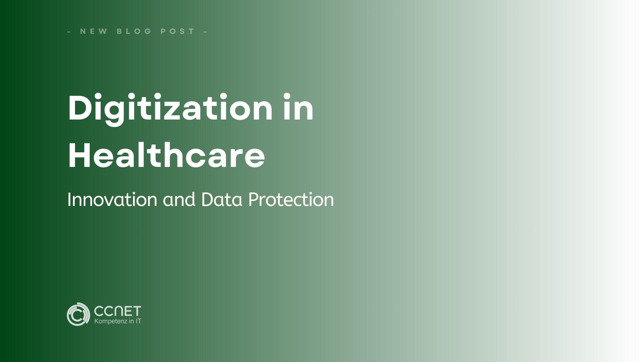 Digitization in Healthcare:  Innovation and Data Protection