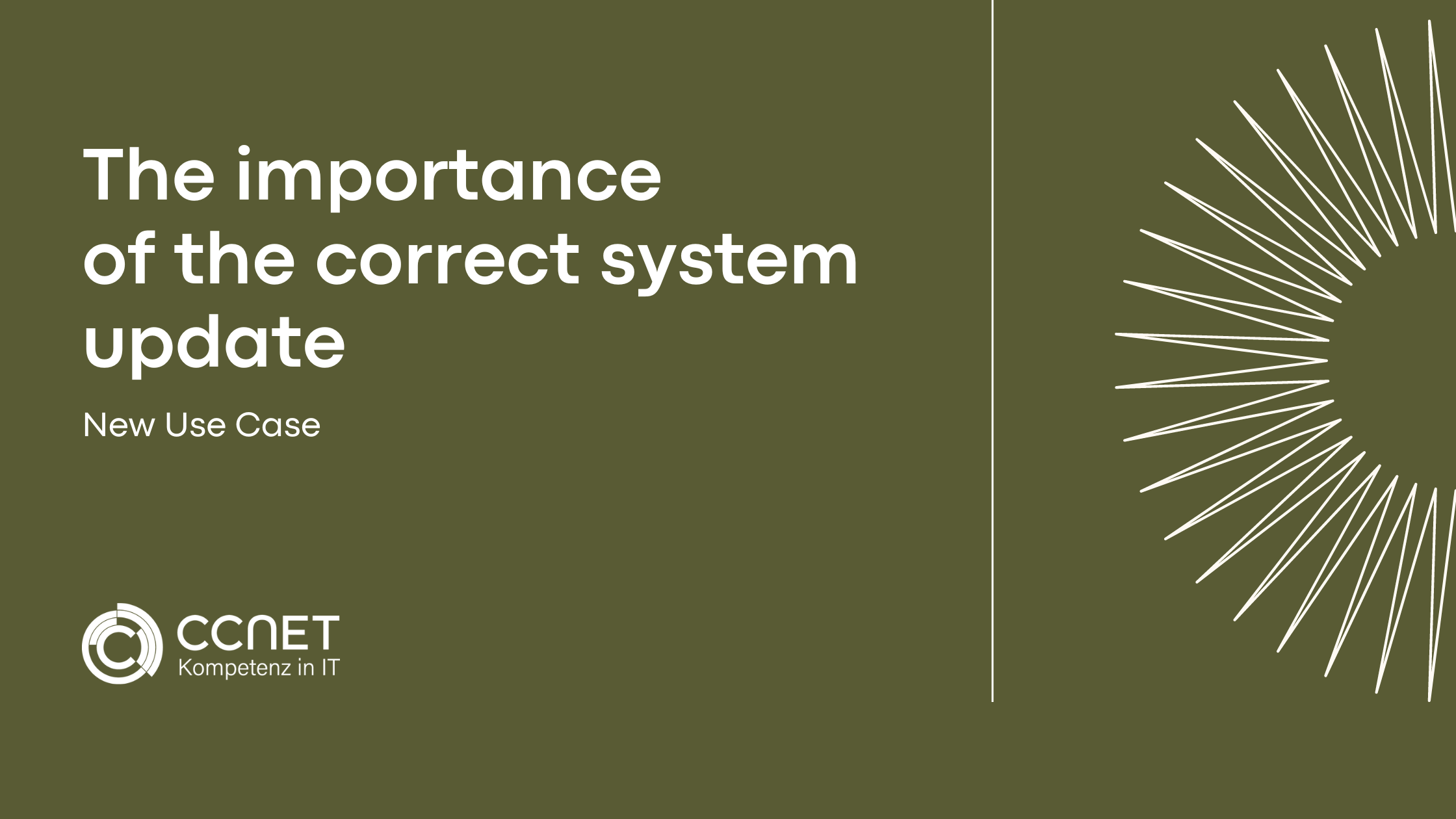 The importance of the correct system update